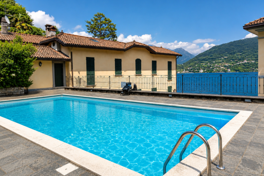 Appartamento fronte lago a Tremezzina: la villa storica di Apartment Mira con piscina condivisa e vista sul Lago di Como